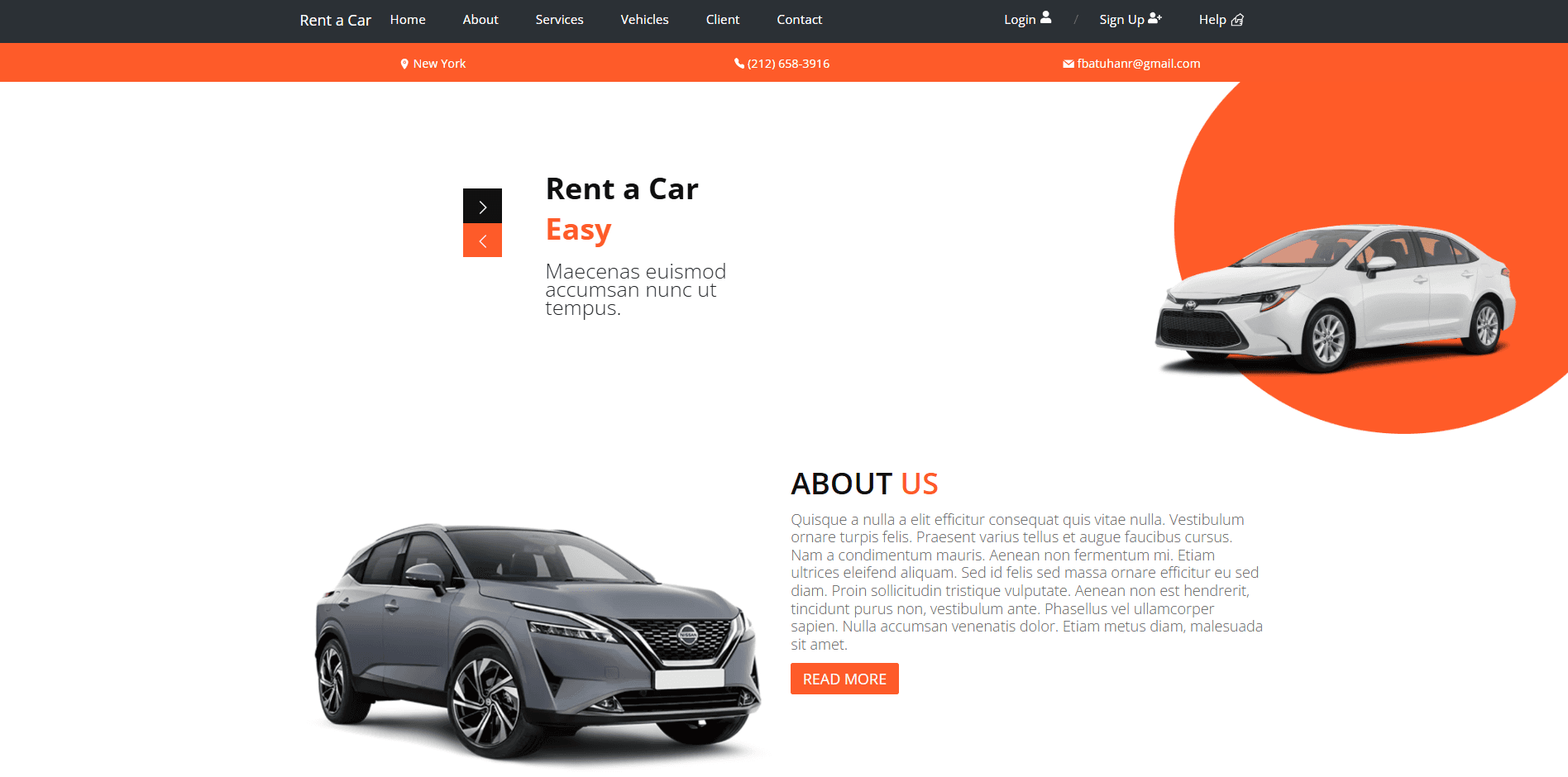 Car Rental screenshot 2 — Touseef Abid portfolio