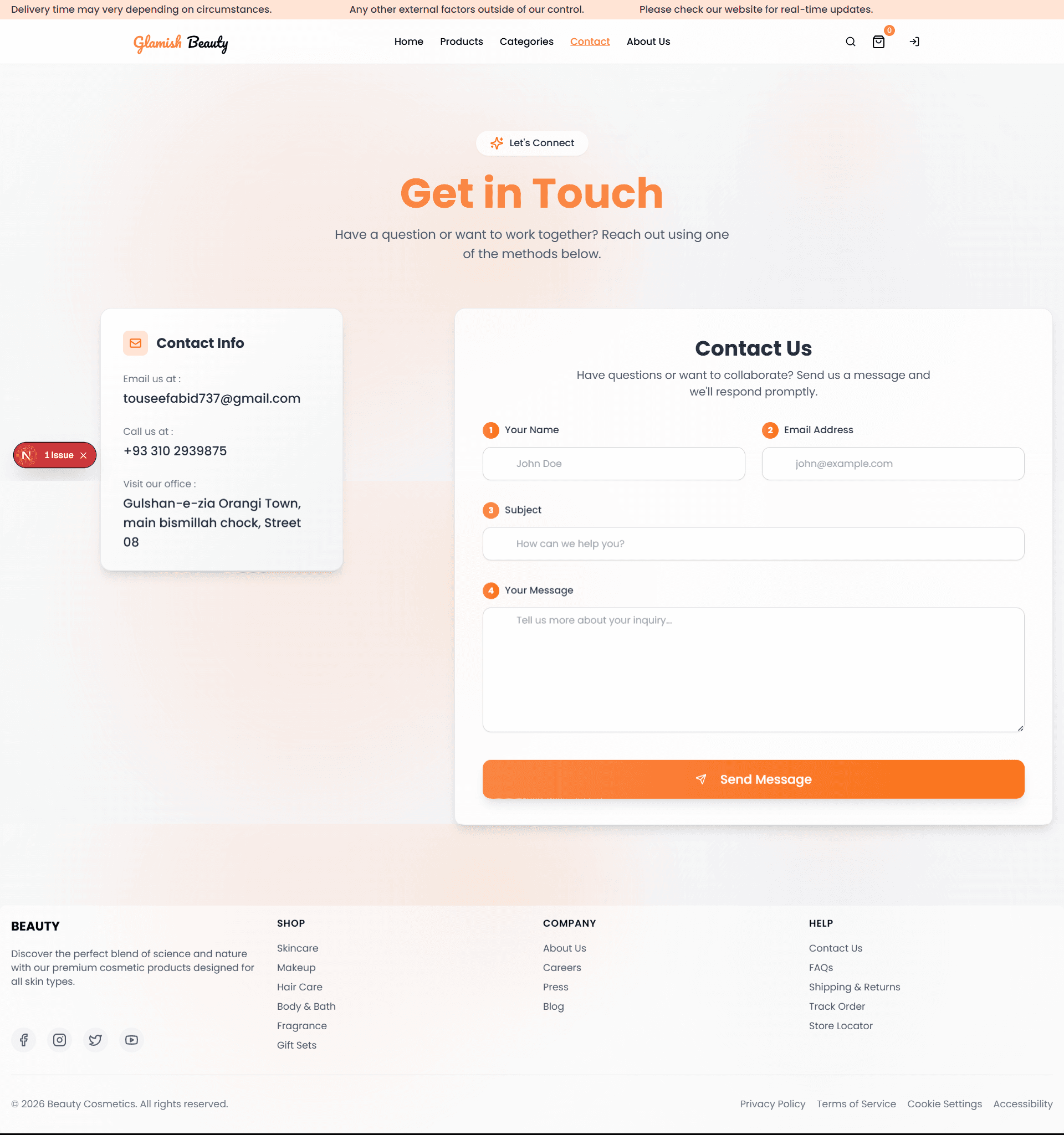 Glamish Beauty screenshot 3 — Touseef Abid portfolio