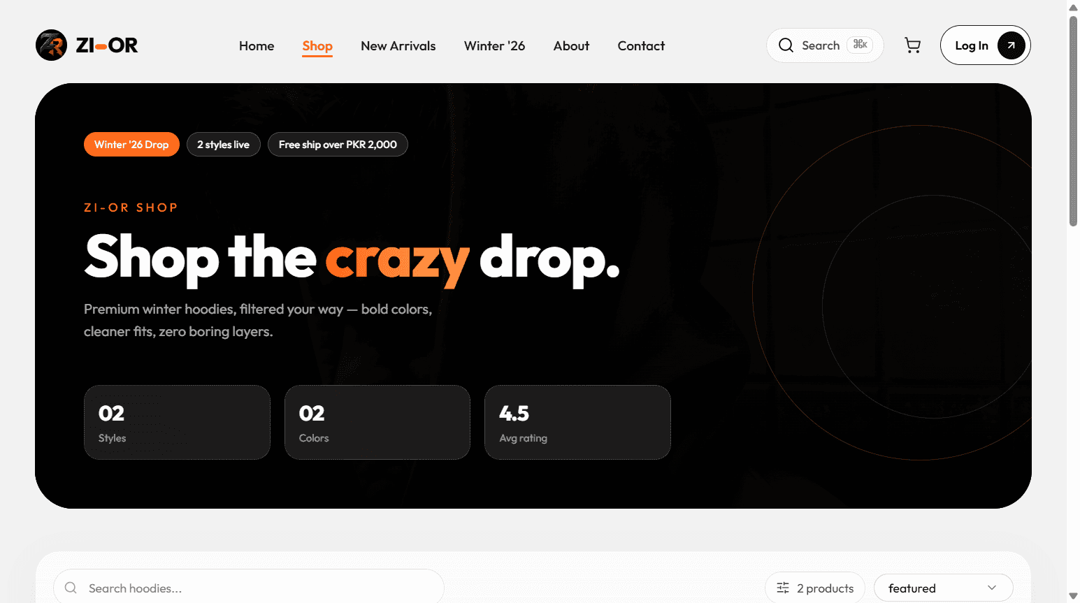 ZIOR screenshot 2 — Touseef Abid portfolio